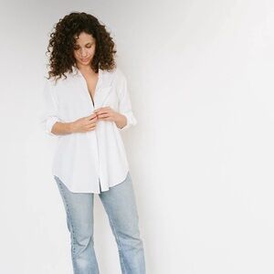 Storq easy button-up shirt size 7 (2x/3x) in white